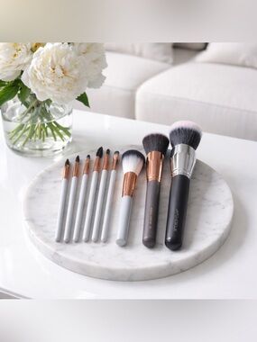 New!!Makeup Brush Set of 10- Black and Gray